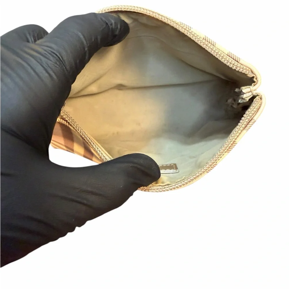 Burberry Candy Check Cosmetic Bag Pouch Clutch (A683) - Picture 8 of 9